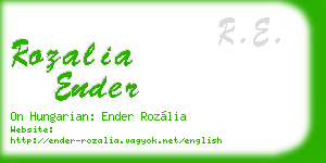 rozalia ender business card