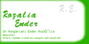 rozalia ender business card